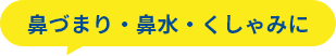 ⿐づまり・⿐⽔・くしゃみに